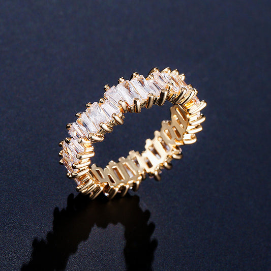 Classic 18k Gold Plated Baguette Ring