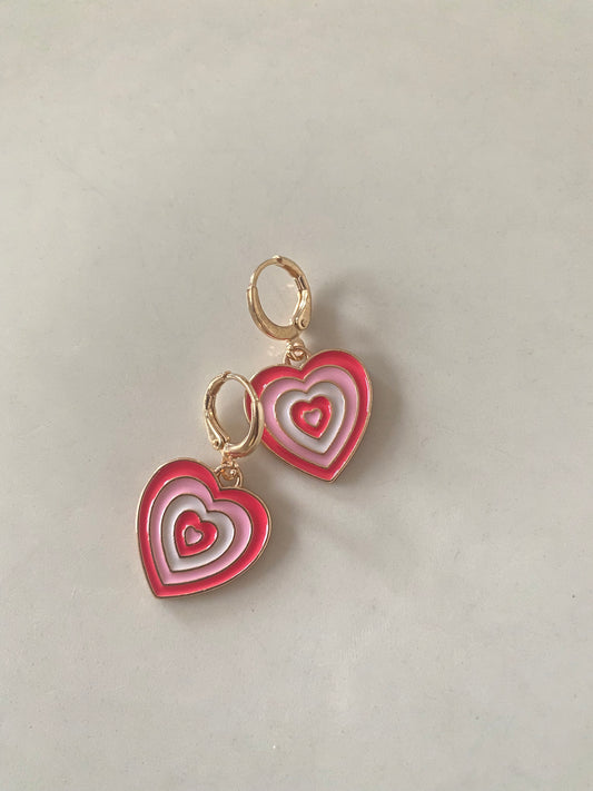Cherry Blossom Heart Earrings ❤️